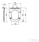 Sapho PACO SLIM Soft Close WC-ülőke, Easy take, bézs (PCS1012BE)