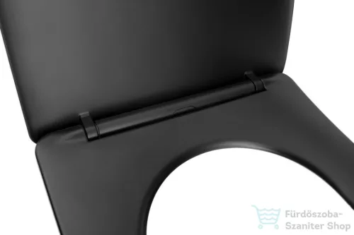 Sapho PACO SLIM Soft Close WC-ülőke, Easy take, matt fekete (PCS1012B)