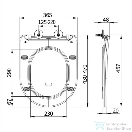 Sapho PACO SLIM Soft Close WC-ülőke (PCS1012)