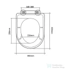 Aqualine VITO WC-ülőke, Soft Close, Easy Take (PCS105)