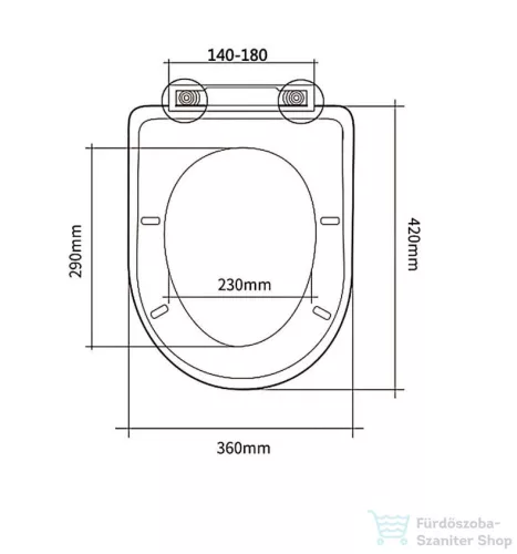 Aqualine VITO WC-ülőke, Soft Close, Easy Take (PCS105)