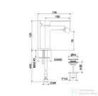 Webert PEGASO bidet csaptelep leeresztővel, króm színben PE840101.015