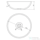 Sapho PRIORI kerámia mosdó, átmérő 42cm, bézs, kék mintával PI011