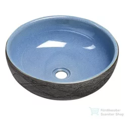   Sapho PRIORI kerámiamosdótál átmérő 41cm, 15cm, kék/szürke PI020