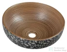 Sapho PRIORI kerámiamosdó, átm:40cm, barna/kék (PI023)