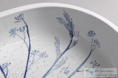 Sapho PRIORI kerámiamosdó, 60x13,5x40cm, fehér/kék (PI029)