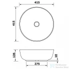 Sapho PRIORI kerámiamosdó, 41,5cm, bronz (PI032)