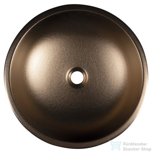 Sapho PRIORI kerámiamosdó, átm:41cm, réz/ kék virágmintás (PI037)