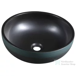 Sapho PRIORI kerámiamosdó, átm:41cm, fekete/zöld (PI039)