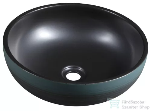 Sapho PRIORI kerámiamosdó, átm:41cm, fekete/zöld (PI039)