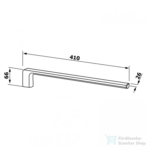Sapho PIRENEI törölközőtartó, 410mm, matt fekete (PI2214)