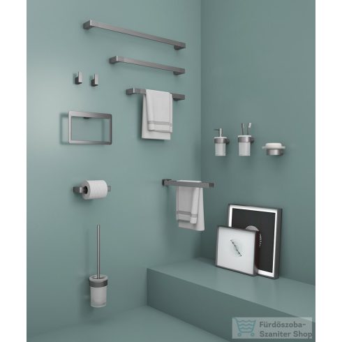 Sapho PIRENEI mozgatható dupla törölközőtartó, 350mm, gun metal (PI2381)