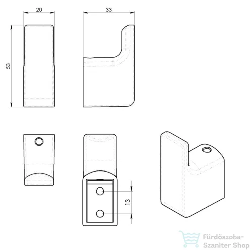 Sapho PIRENEI fogas, 1 pár, gun metal (PI2781)