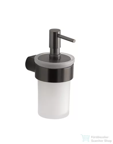 Sapho PIRENEI szappanadagoló, 110 ml, gun metal/tejüveg (PI8181)