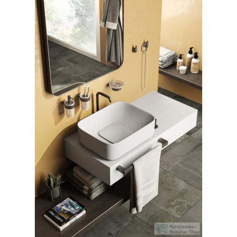 Sapho PIRENEI szappanadagoló, 110 ml, gun metal/tejüveg (PI8181)