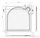 Sapho GELCO G5 LARCA szögeltes öntöttmárvány zuhanytálca, 100x100x3cm (PL001)