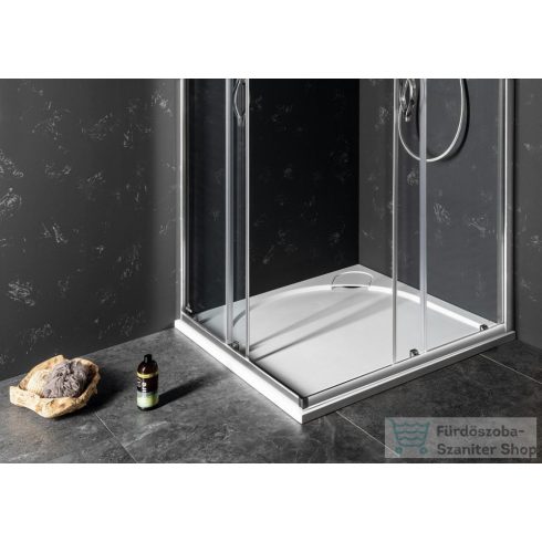 Sapho GELCO G5 LARCA szögeltes öntöttmárvány zuhanytálca, 100x100x3cm (PL001)