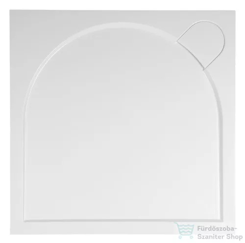 Sapho GELCO G5 LARCA szögeltes öntöttmárvány zuhanytálca, 80x80x3cm (PL008)