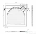 Sapho GELCO G5 LARCA szögeltes öntöttmárvány zuhanytálca, 80x80x3cm (PL008)