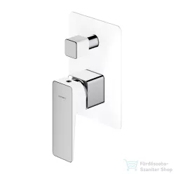   Omnires PARMA falsík alatti kád/zuhany csaptelep, króm/fehér PM7435CRB