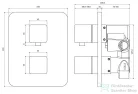 Omnires PARMA termosztátos falsík alatti kád/zuhany csaptelep, króm PM7436CR