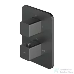   Omnires PARMA termosztátos falsík alatti kád/zuhany csaptelep, szálcsiszolt grafit PM7436GR
