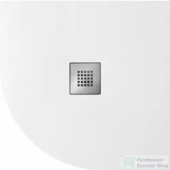   Sapho GELCO MITIA öntöttmárvány íves zuhanytálca, 90x90 cm, fehér PMBR90
