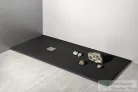 Sapho GELCO MITIA öntöttmárvány zuhanytálca, 120x90x3 cm, fekete (PMC12090)