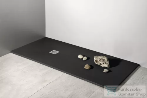Sapho GELCO MITIA öntöttmárvány zuhanytálca, 120x90x3 cm, fekete (PMC12090)