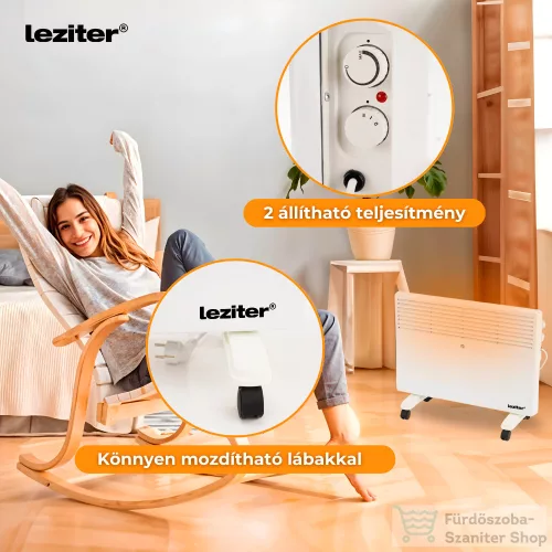 Leziter Asama elektromos fűtőtest 750W/1500W PN1500