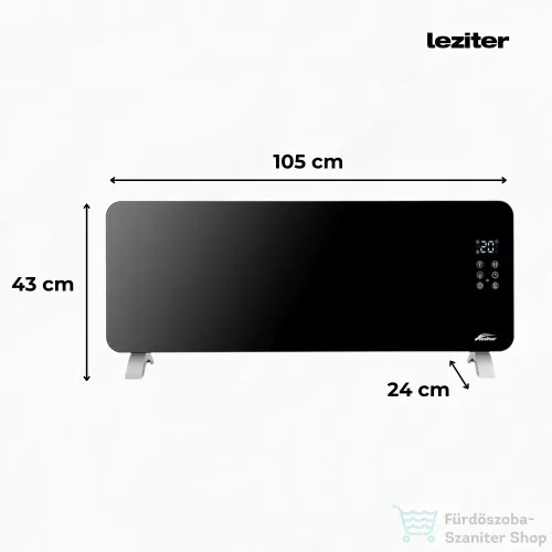 Leziter Hekla elektromos wifis okos fűtőtest 1200W/2400W PN2400G