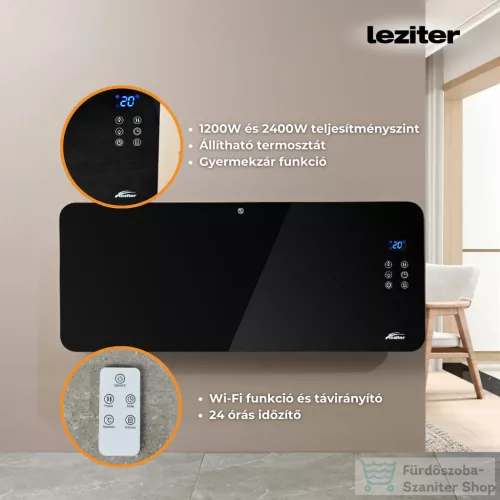 Leziter Hekla elektromos wifis okos fűtőtest 1200W/2400W PN2400G