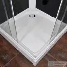 Leziter Polo Black II szögletes fekete hátfalas zuhanykabin, akril zuhanytálcával, 90x90x195 cm-es méretben POLOBII-90
