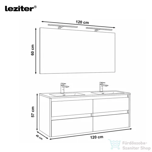 Leziter Porto Prime 120 komplett sonoma tölgy-antracit POPR120STAN