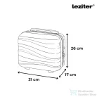 Leziter TraveLux Voyager kisméretű kézi bőrönd keményfedeles 26x31x14 cm szürke PP200-GR-14