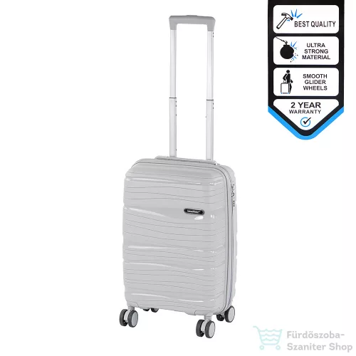 Leziter TraveLux Voyager kabinbőrönd keményfedeles 55x40x20 cm szürke PP200-GR-20