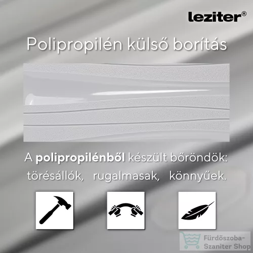 Leziter TraveLux Voyager kabinbőrönd keményfedeles 55x40x20 cm szürke PP200-GR-20