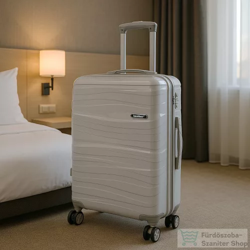 Leziter TraveLux Voyager közepes bőrönd keményfedeles 68x45x25 cm szürke PP200-GR-24