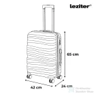 Leziter TraveLux Voyager közepes bőrönd keményfedeles 68x45x25 cm szürke PP200-GR-24
