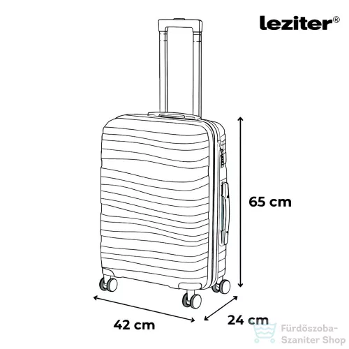 Leziter TraveLux Voyager közepes bőrönd keményfedeles 68x45x25 cm szürke PP200-GR-24