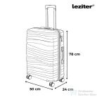 Leziter TraveLux Voyager nagy bőrönd keményfedeles 76x50x29 cm szürke PP200-GR-28