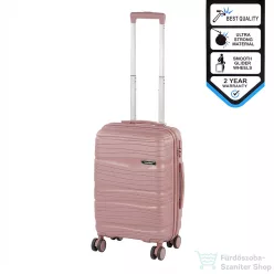   Leziter TraveLux Voyager kabinbőrönd keményfedeles 55x40x20 cm mályvarózsaszín PP200-RG-20