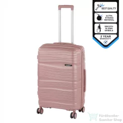   Leziter TraveLux Voyager közepes bőrönd keményfedeles 68x45x25 cm mályvarózsaszín PP200-RG-24