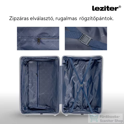 Leziter TraveLux Voyager közepes bőrönd keményfedeles 68x45x25 cm mályvarózsaszín PP200-RG-24