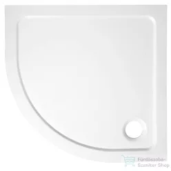   AQUALINE TECMI íves öntöttmárvány íves zuhanytálca, 90x90x3cm, R55 PQ559