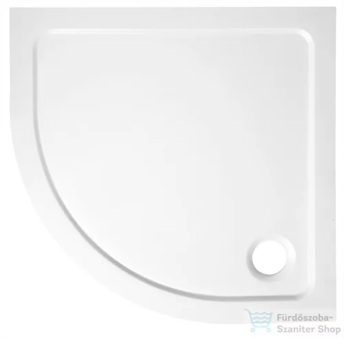 AQUALINE TECMI íves öntöttmárvány íves zuhanytálca, 90x90x3cm, R55 PQ559