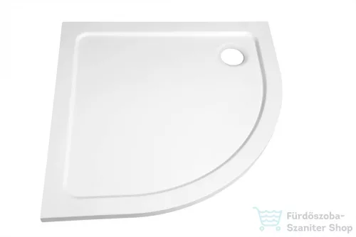 AQUALINE TECMI íves öntöttmárvány íves zuhanytálca, 90x90x3cm, R55 PQ559