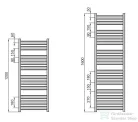 Zehnder Zeta 1200x600 mm fehér radiátor PQ6-120-060
