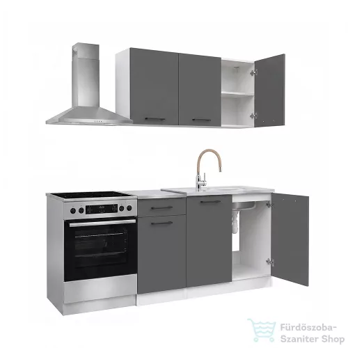 Leziter Praktik 120 panel konyhabútor fehér korpusz, antracit front PR120FHAN