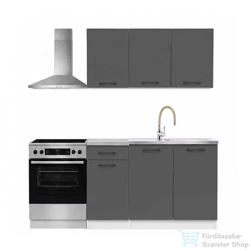 Leziter Praktik 120 panel konyhabútor fehér korpusz, antracit front PR120FHAN